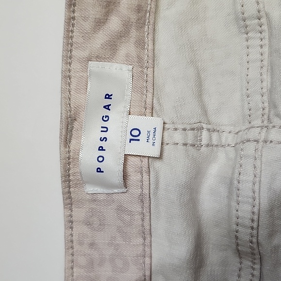 Popsugar Light Pink Leopard Print  Jeans size 10 - Picture 5 of 8